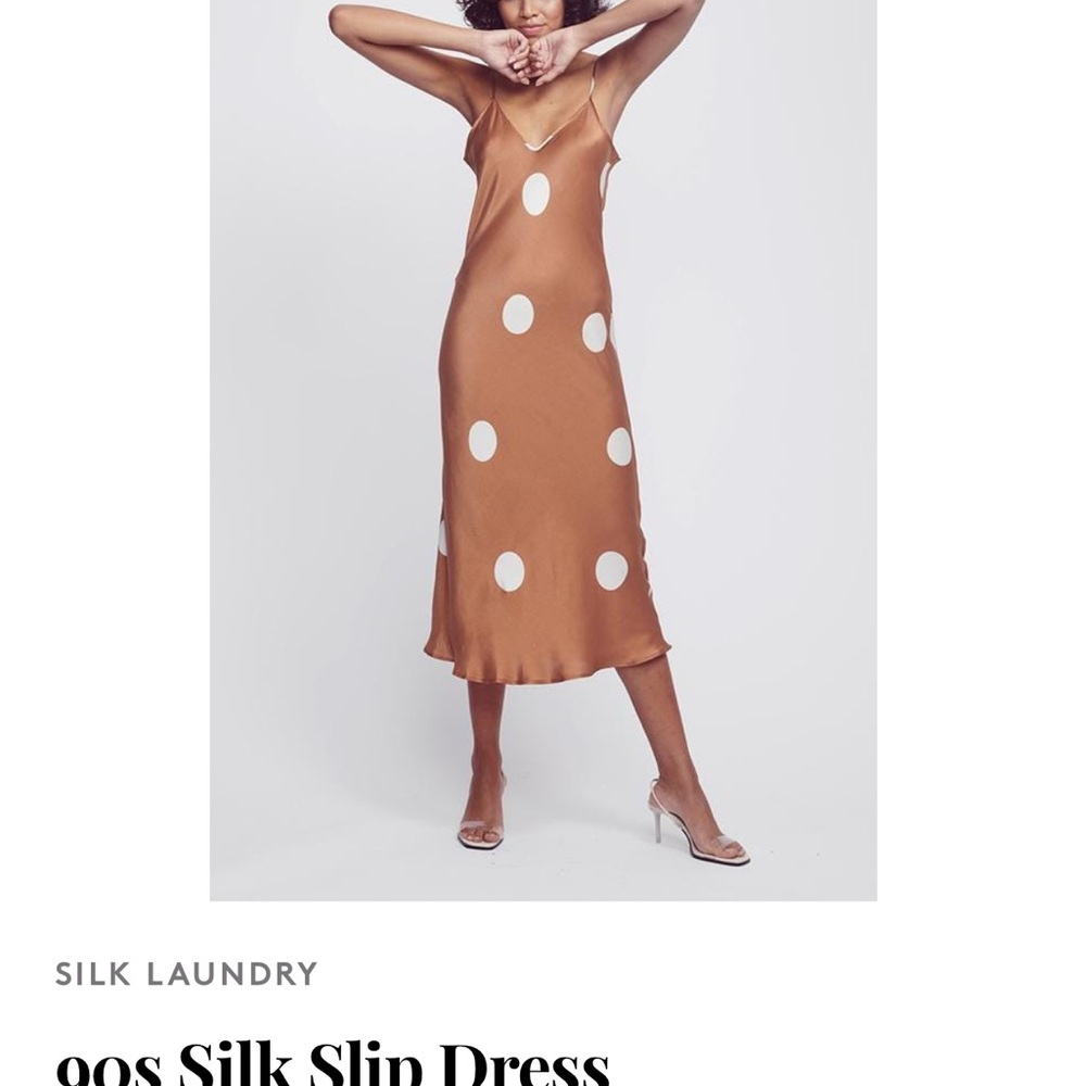 Silk laundry - 90s silk slip dress
